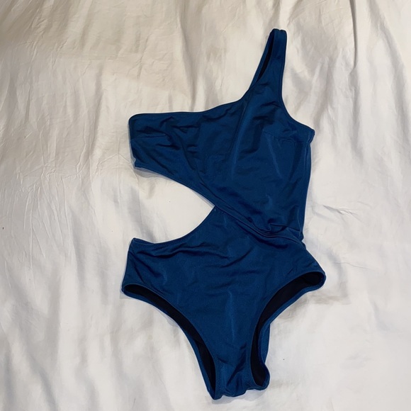 Solid & Striped Cut-Out Bathing Suit - Picture 4 of 5